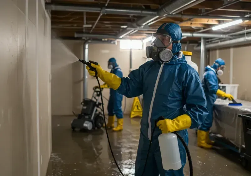 Basement Sanitization and Antimicrobial Treatment process in Pierre Part, LA